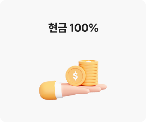 현금 100%